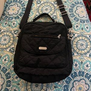 Baggallini quilted black nylon convertible bag